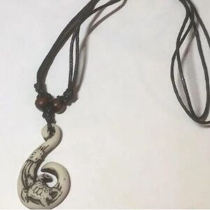 Tribal Fishing Hook Sea Turtle Necklace